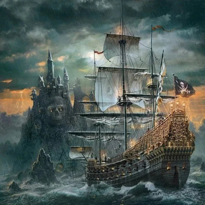 Diamond Painting-Geisterschiff der Schatten