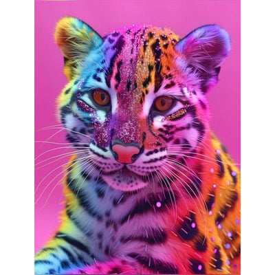 Diamond Painting-Glitzerleopard