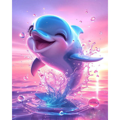 Diamond Painting-Glücklicher Delphin