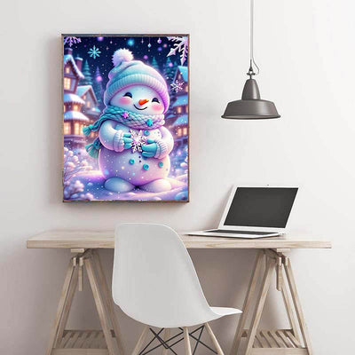 Diamond Painting-Glücklicher Schneemann