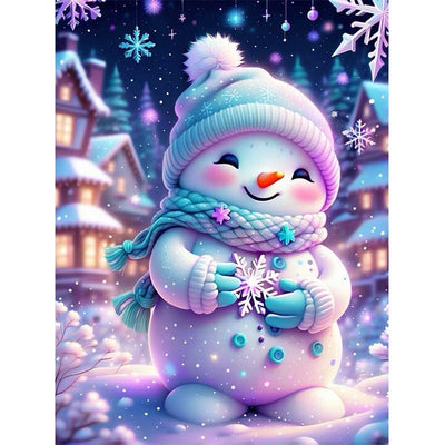 Diamond Painting-Glücklicher Schneemann