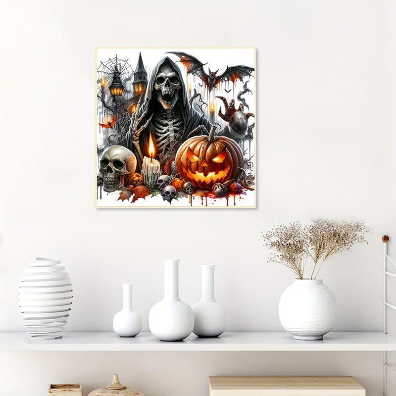 Diamond Painting-Halloween-Skelett
