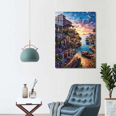 Diamond Painting- Häuser am Wasser