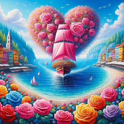 Diamond Painting-Herzschiff - Jetzt bei diamondspainting kaufen