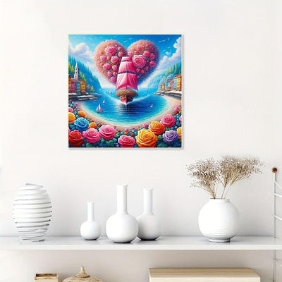 Diamond Painting-Herzschiff