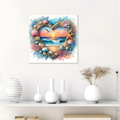 Diamond Painting-Herzstrand