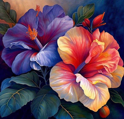 Diamond Painting-Hibiskusblume - Jetzt bei diamondspainting kaufen