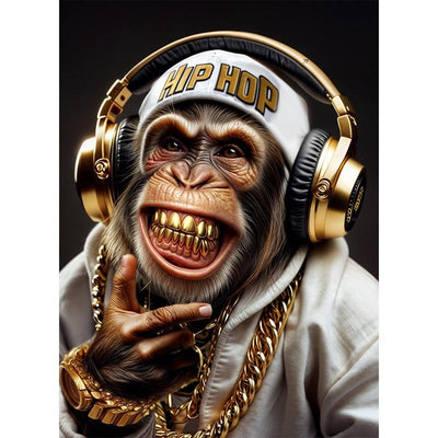 Diamond Painting-Hip-Hop Affe