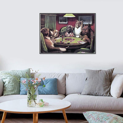 Diamond Painting-Hundekartentisch