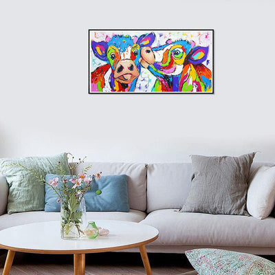 Diamond Painting-Kuhpärchen