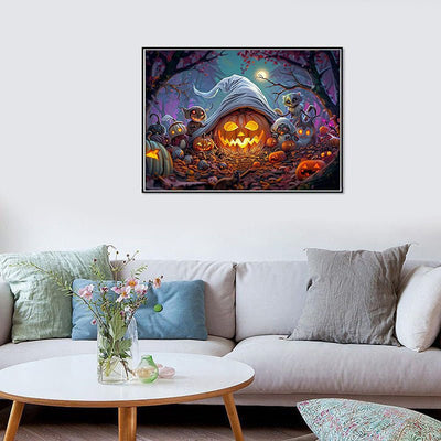 Diamond Painting-Kürbis und Tiere
