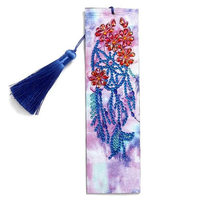 Diamond Painting-Lesezeichen mit Blumen und Traumfänger - Jetzt bei diamondspainting kaufen