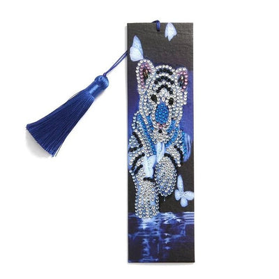 Diamond Painting-Lesezeichen mit weißem Tiger - Jetzt bei diamondspainting kaufen