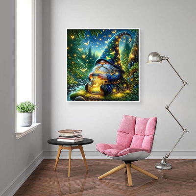 Diamond Painting-Leuchtender Waldzwerg
