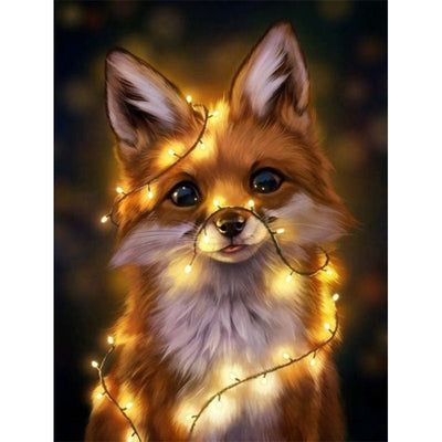 Diamond Painting-Licht und Fuchs