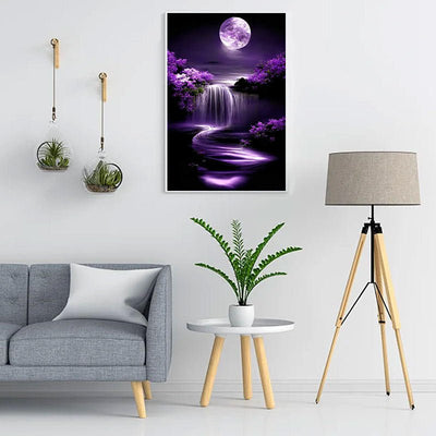 Diamond Painting-Lila Landschaft