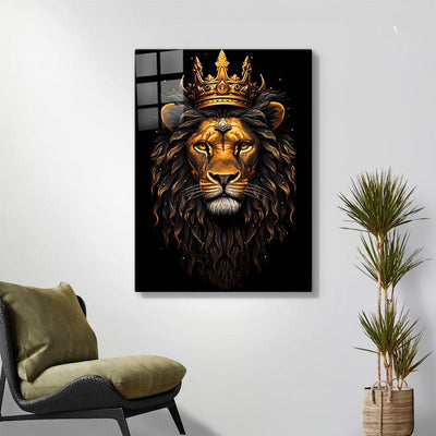 Diamond Painting- Löwe mit goldener Krone