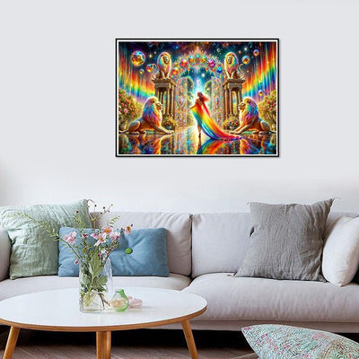 Diamond Painting-Löwe und Königin