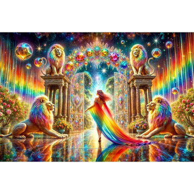 Diamond Painting-Löwe und Königin