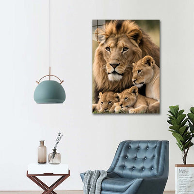 Diamond Painting-Löwenfamilie