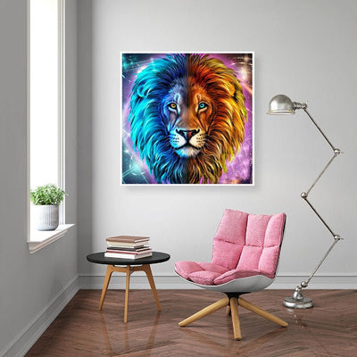 Diamond Painting-Löwenkraft: Feuer & Eis