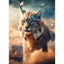 Diamond Painting-Luchs im Wolkenmeer