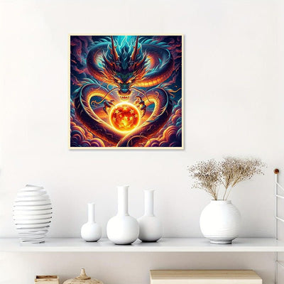 Diamond Painting-Mächtiger Drachenzauber
