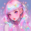 Diamond Painting-Mädchen mit bunten Haaren - Jetzt bei diamondspainting kaufen