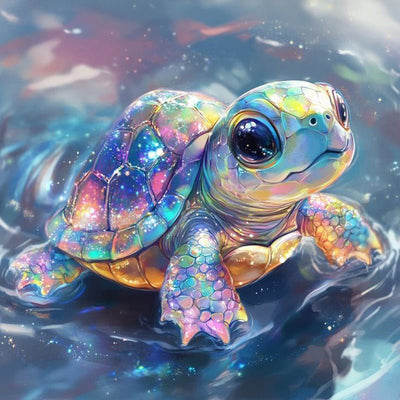 Diamond Painting-Magische Baby-Schildkröte