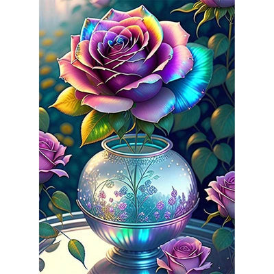 Diamond Painting-Magische Rose im Glas