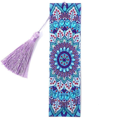 Diamond Painting-Mandala-Lesezeichen in Blau und Lila - Jetzt bei diamondspainting kaufen