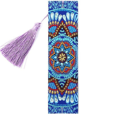 Diamond Painting-Mandala-Lesezeichen in Blau und Rot - Jetzt bei diamondspainting kaufen