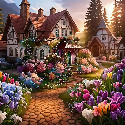 Diamond Painting-Märchenhaftes Cottage