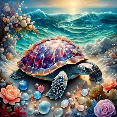 Diamond Painting-Meeresschildkröte am Strand - Jetzt bei diamondspainting kaufen