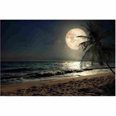 Diamond Painting-Mondschein am Meer