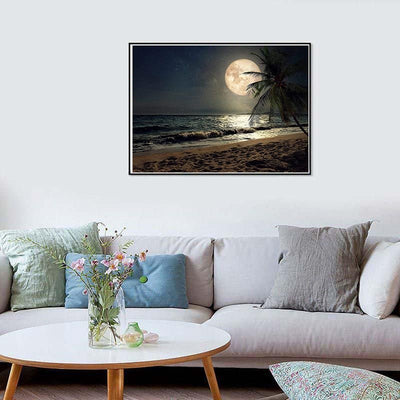 Diamond Painting-Mondschein am Meer