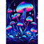 Diamond Painting-Mystische Pilze in Neonfarben