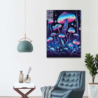 Diamond Painting-Mystische Pilze in Neonfarben