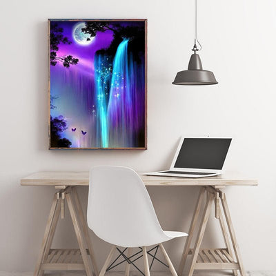 Diamond Painting-Mystische Wasserwelt bei Nacht