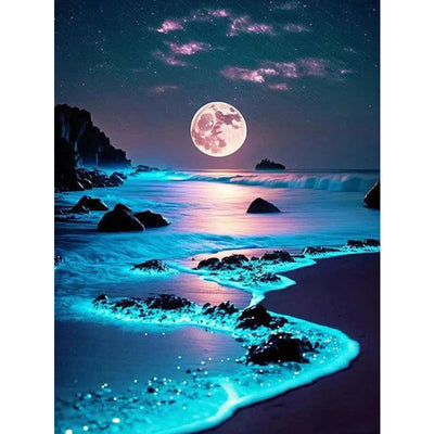 Diamond Painting-Nachtstrand