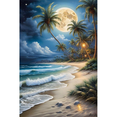 Diamond Painting-Nachtstrand