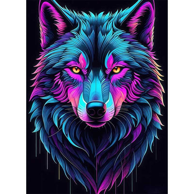 Diamond Painting-Neon Spirit Wolf