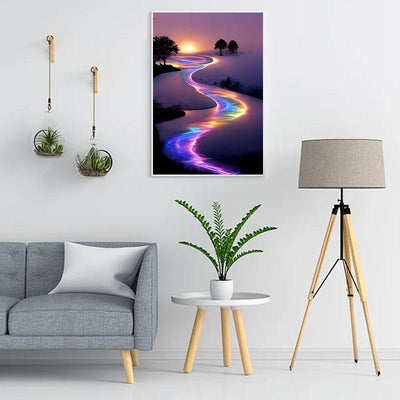 Diamond Painting-Neonfarbener Fluss
