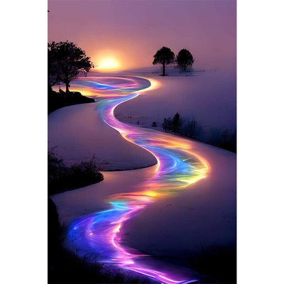 Diamond Painting-Neonfarbener Fluss