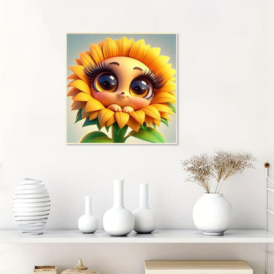 Diamond Painting-Niedliche Sonnenblume