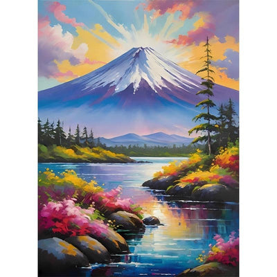 Diamond Painting-Ölgemälde der Berge