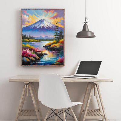 Diamond Painting-Ölgemälde der Berge