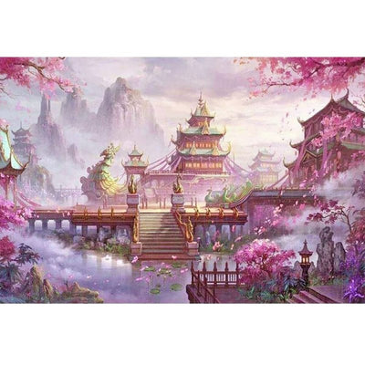 Diamond Painting-Palast der Kirschblüten