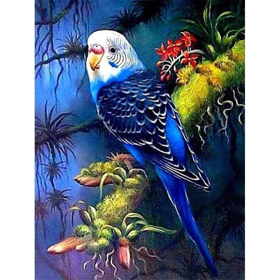 Diamond Painting-Papagei auf dem Ast