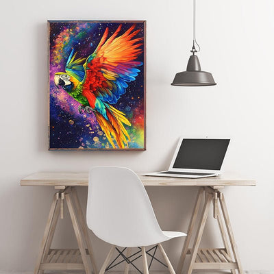 Diamond Painting-Papagei der Sterne